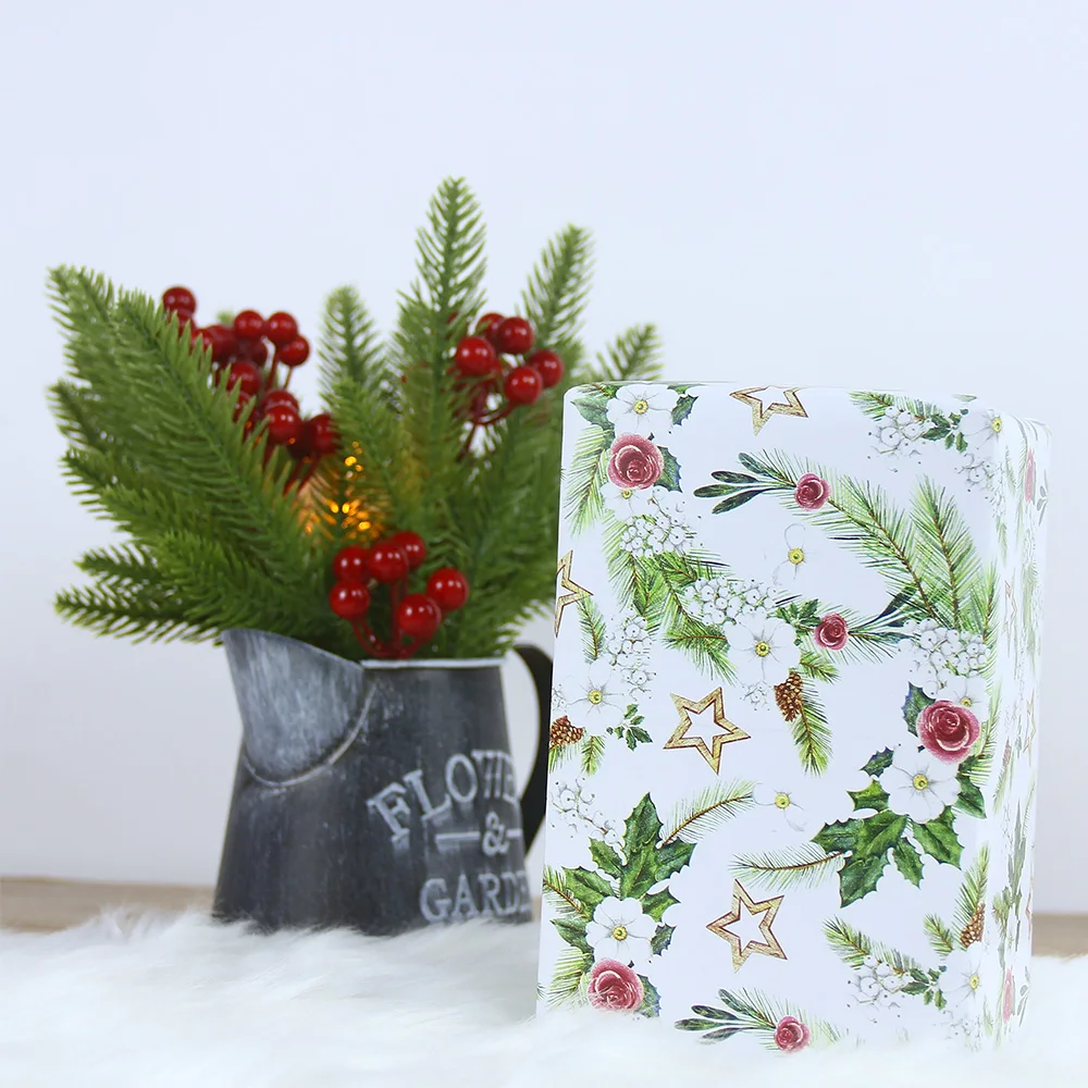 1 لفة من ورق تغليف عيد الميلاد - لفة صغيرة - 17 بوصة × 118 بوصة لفة ورق تغليف الهدايا لعيد الميلاد وحفلات أعياد الميلاد وديكو التخرج