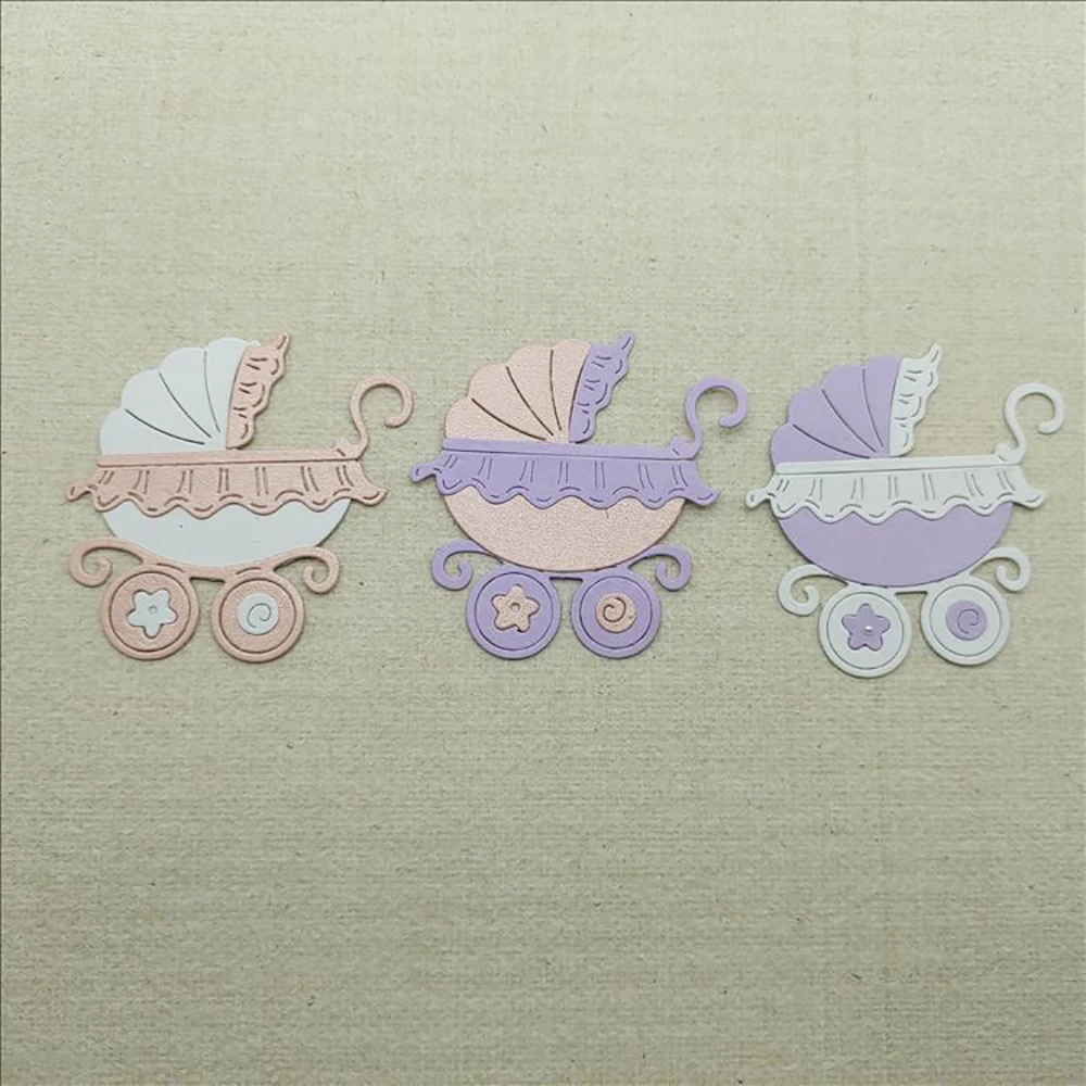 Baby Carriage Metal Cutting Dies DIY Scrapbooking Album Embossing Decorative Handicrafts Greeting Card Knife Mold Punch Stencil