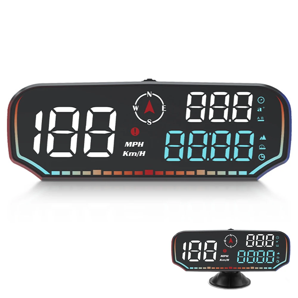 

Universal HD Display Screen With Multiple Alarm Functions Altitude Date Speedometer G14 HUD BeiDou GPS Car Head Up Display