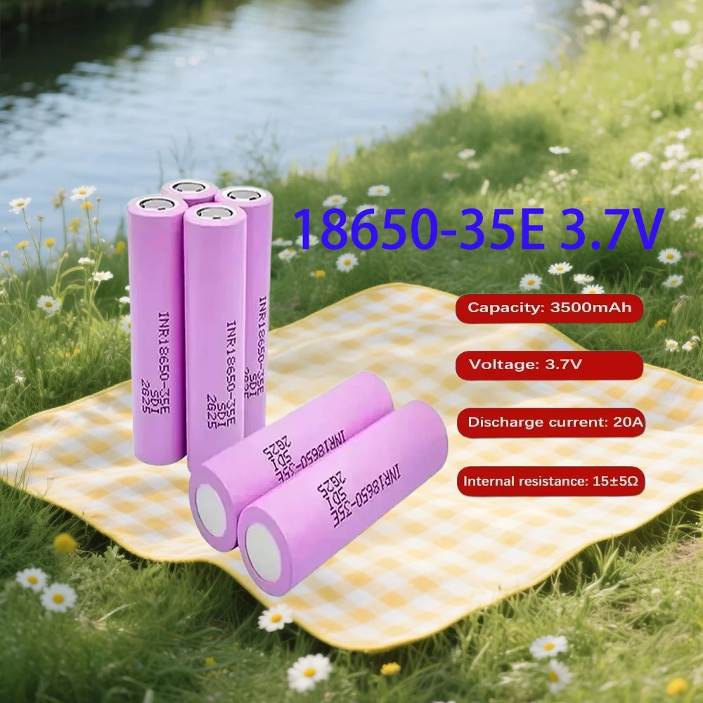 

35E 20A Discharge Rechargeable Battery 3500mAh INR18650 35E 1-200pcs For Flashlight batteries 3.7V Li-Ion Battery