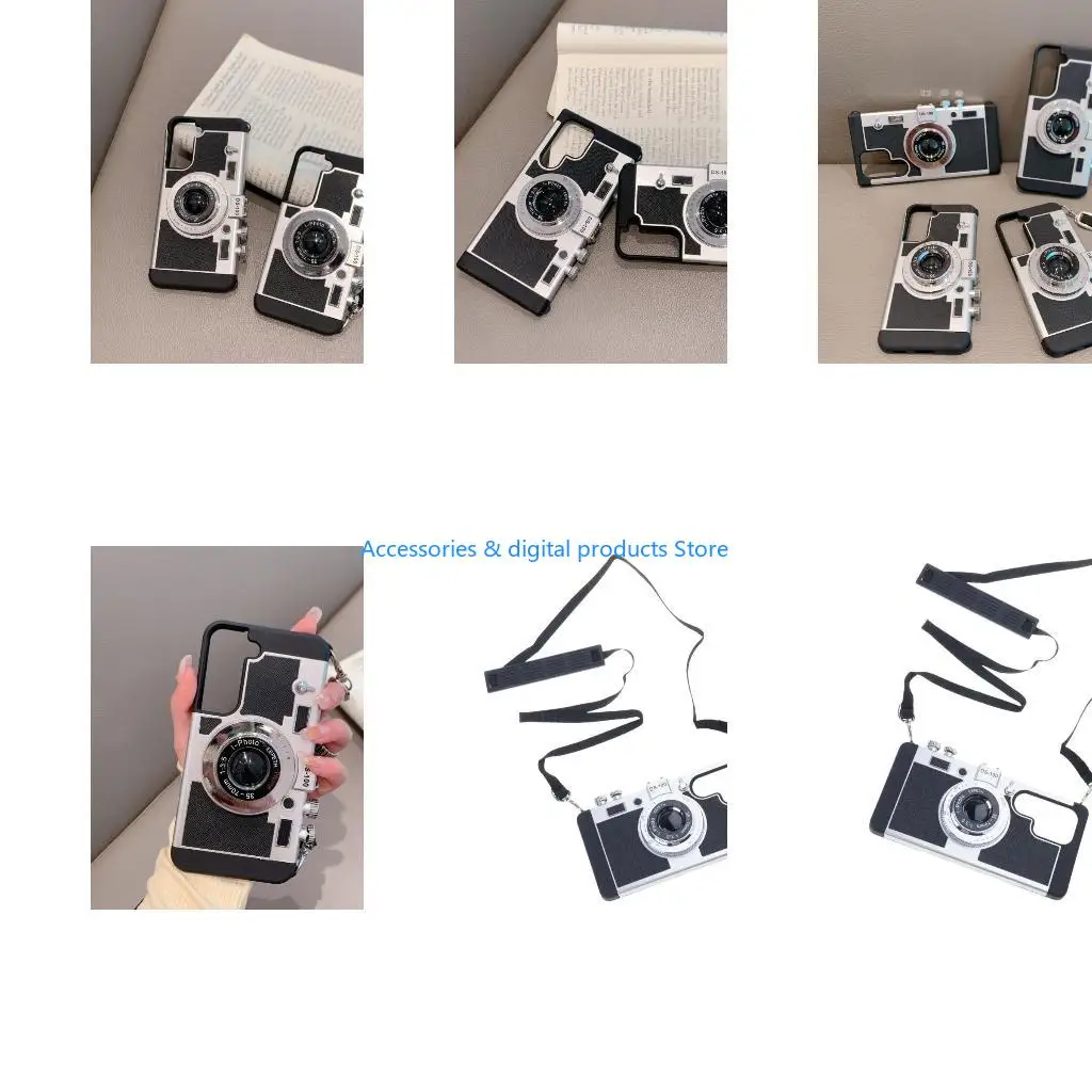 77JD 3D Camera Appearance Protector Case for S25 Cellphone Cover Shockproof Protective Bumper Housing Skin Cover