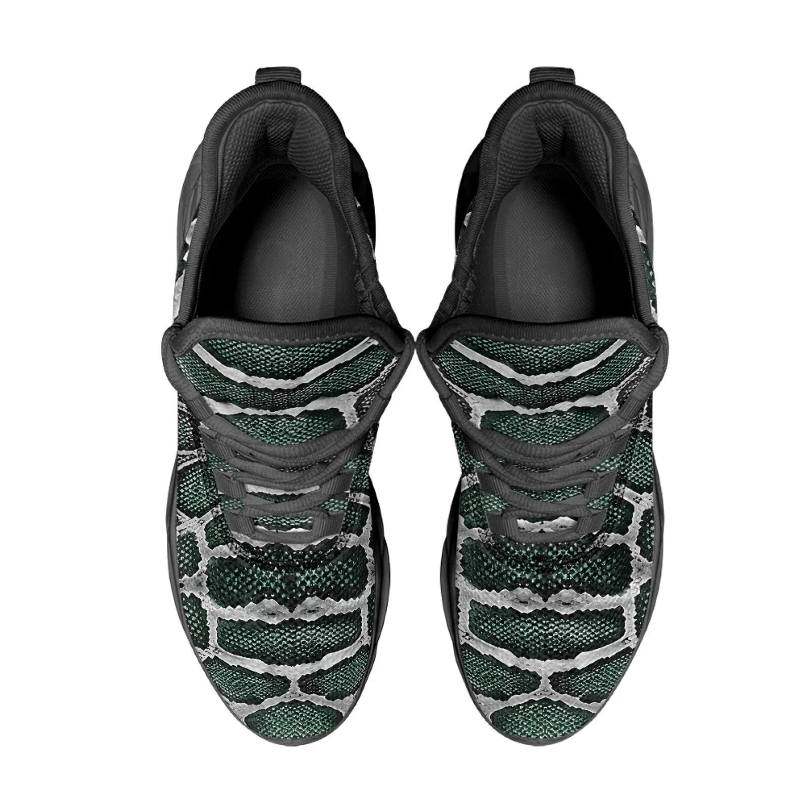 PENSTROLL Snake Skin Print Blade Sneakers Mesh & EVA, Breathable Non Slip Athletic Sneakers for Men's Sports and Work