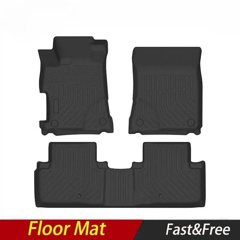 

Car Floor Mats for 2013-2022 Acura ILX All-Weather TPE Rubber Black Cargo Liner United States