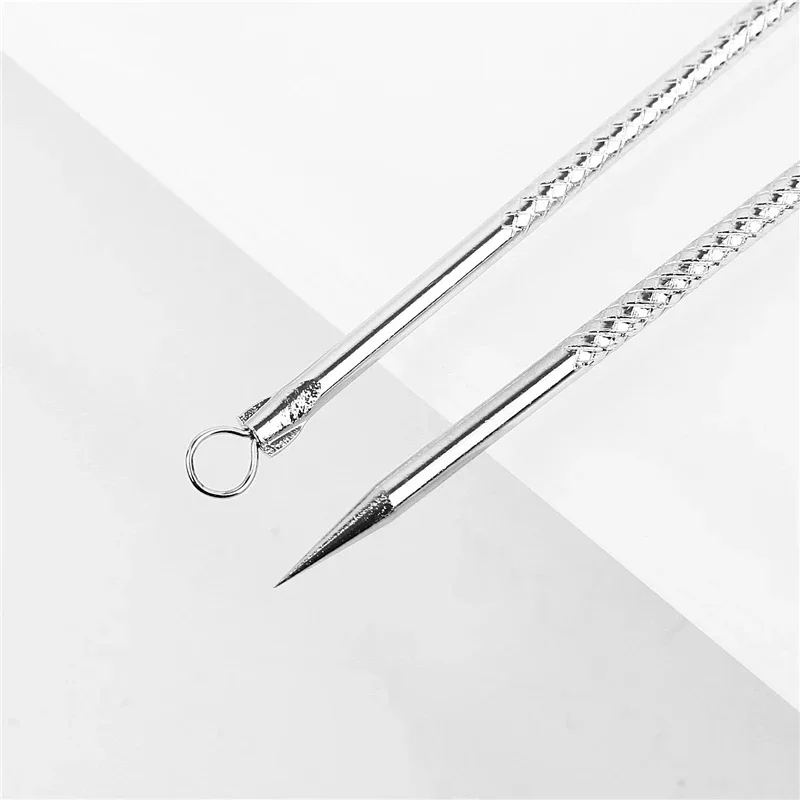 8cm Blackhead Comedone Acne Pimple Blemish Extractor Remover Stainless Steel Needles Remove Tools Face Skin Care Pore Cleaner