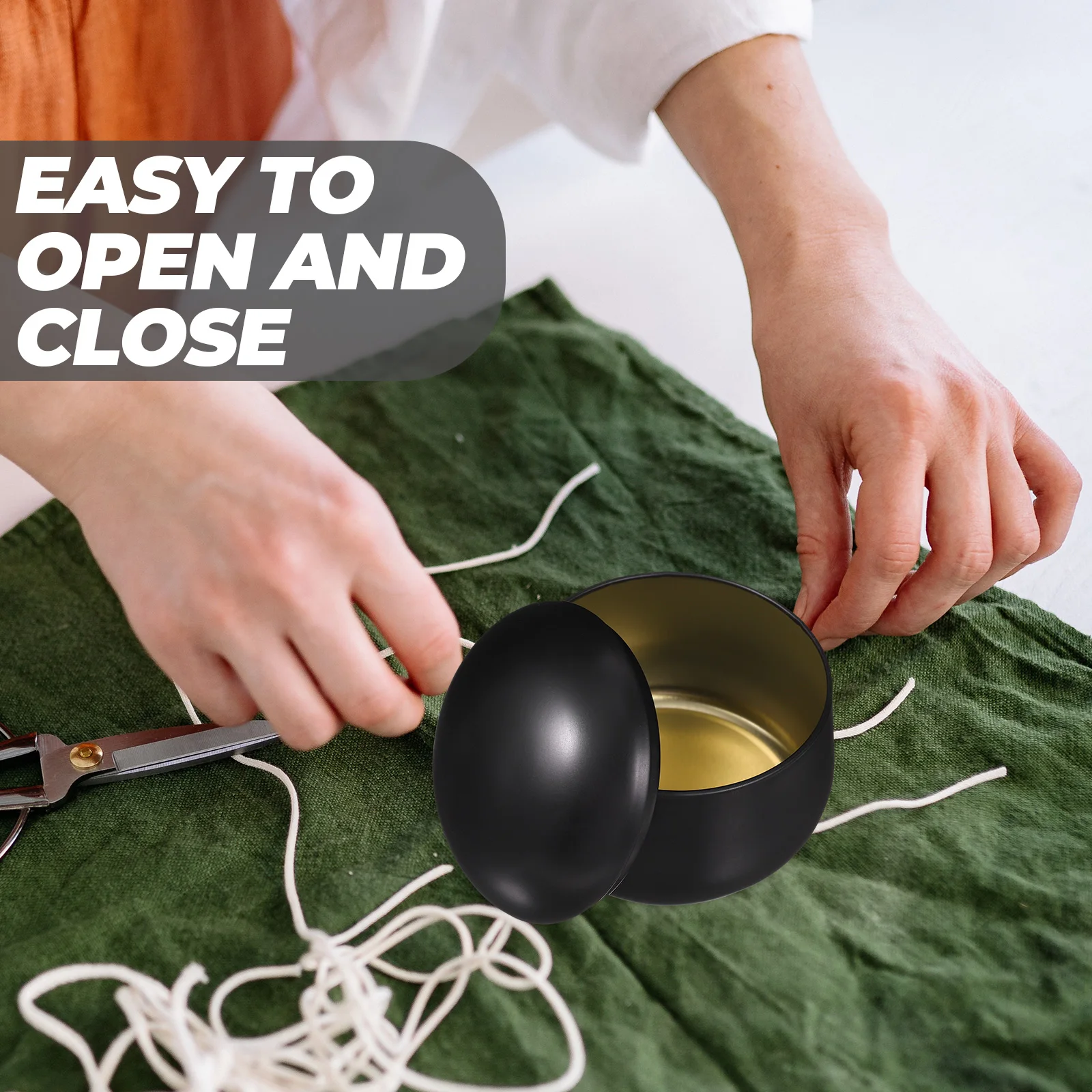 

12Pcs Square Tins with Lids Heavy Duty Tinplate Storage Jars for Aromatherapy DIY Scented Candles Empty Metal