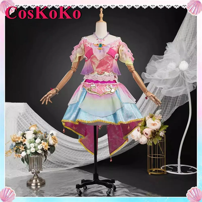 【Customized】CosKoKo Hoshimiya Ichigo Cosplay Anime Aikatsu! Costume Sweet Pisces Formal Dress Halloween Party Role Play Clothing