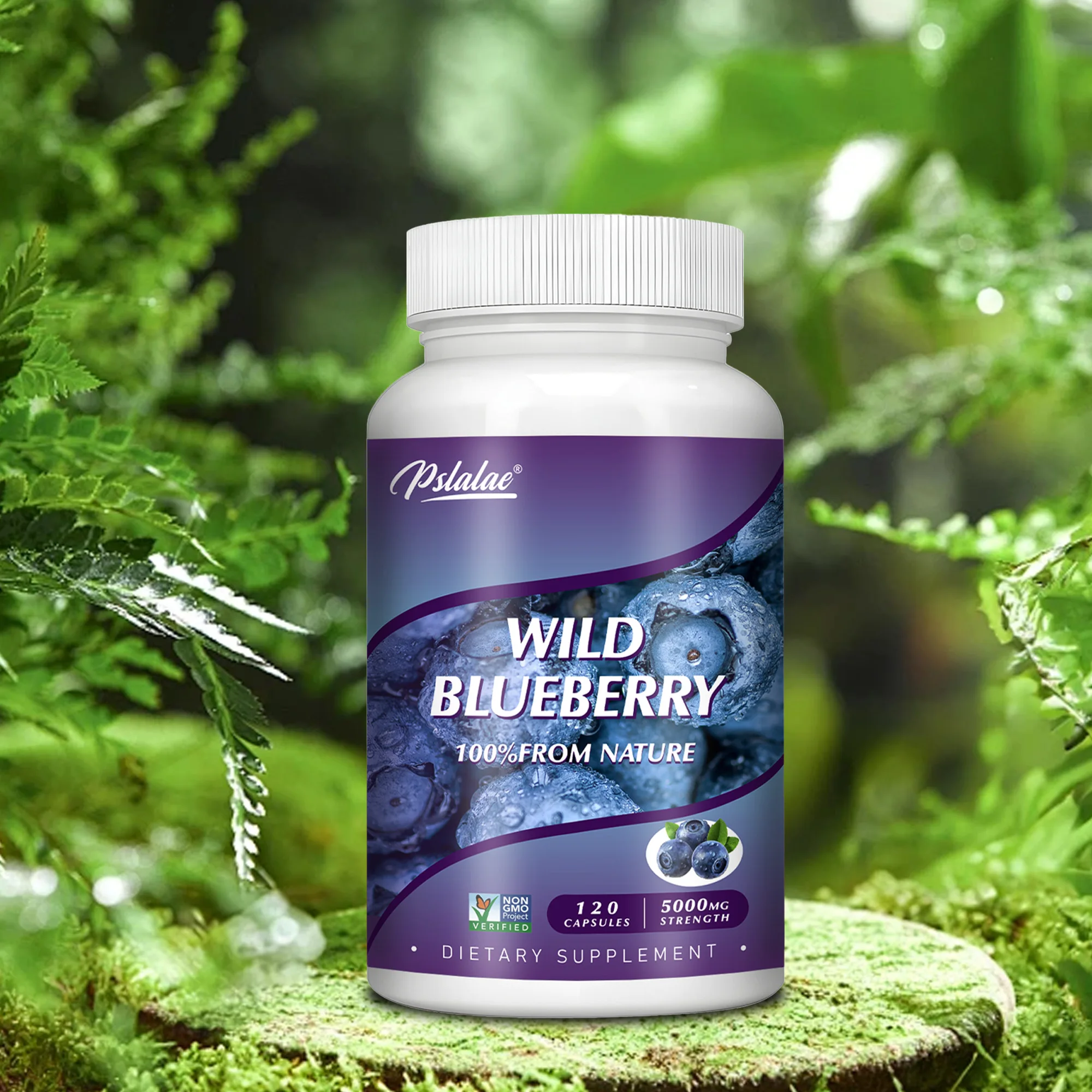 

Wild Blueberry Capsules - Good for The Brain, Heart Health, Eye Care, Antioxidant - 120 Capsules