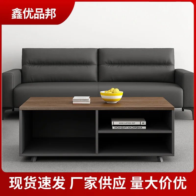 Modern simple wood grain coffee table office guest tea table small apartment living room home storage sofa table