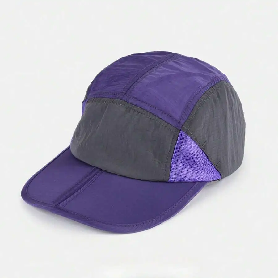 

Quick-Dry Foldable Color Block Baseball Cap For Adults Sun Protection Lightweight Outdoor Hat