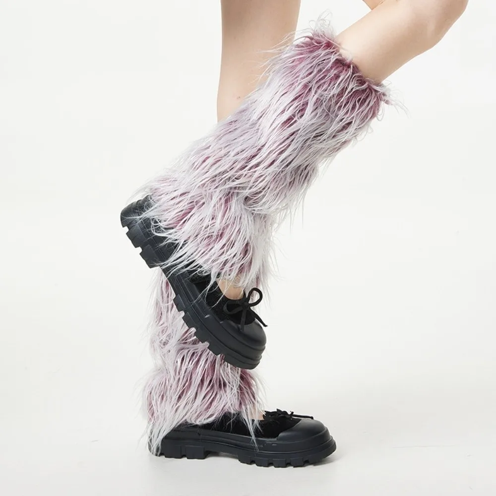 

Soft Y2K Aesthetic Faux Fur Leg Warmers Foot Cover Kawaii Furry Leg Warmers Hiphop Punk Winter Leg Coverings Spicy Girls