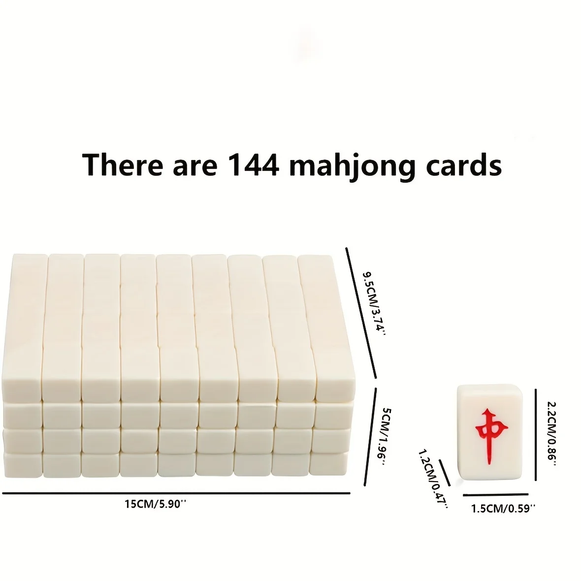 Compact Mahjong Set with Storage Box - 144 Tiles for Travel and Home Play