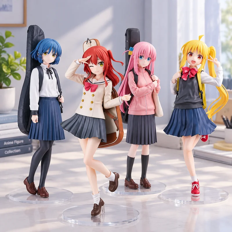 Bocchi The Rock Nijika Ijichi Ikuyo Kita Ryo Yamada Hitori Gotoh Anime Figure Pvc Stand Model Collectible Desktop Ornament Gift