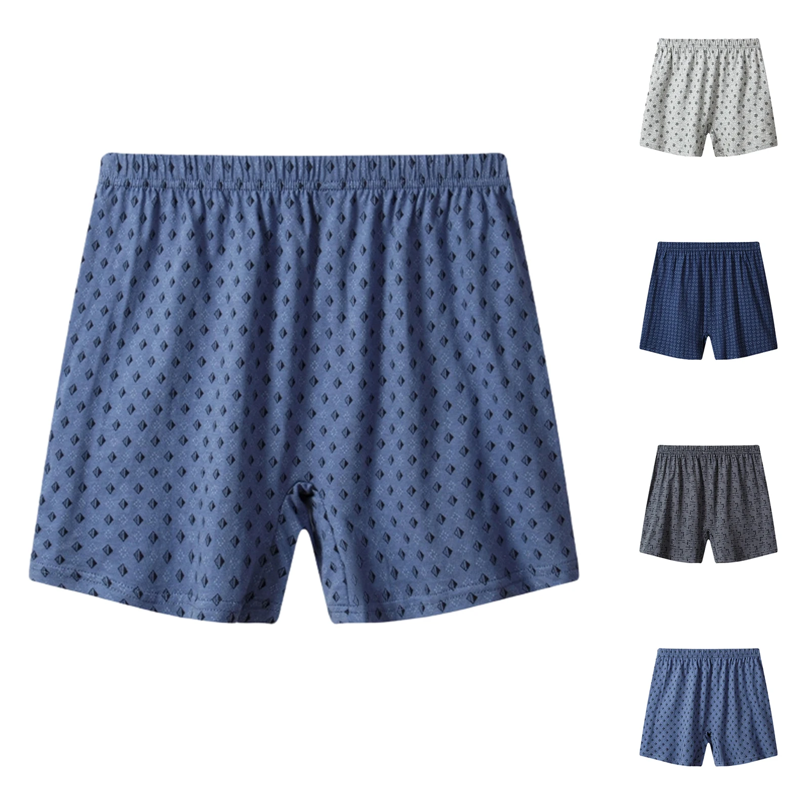 L-6XL Men's Plus Size Underwear High Waist Loose and Breathable Shorts Summer Soft and Comfortable Fitted Boxer Shorts