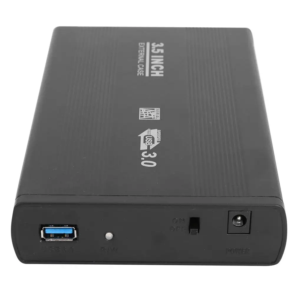 תיבת כונן קשיח חיצונית לדיסק קשיח SSD בגודל 3.5 אינץ' SATA ל-USB3.0 עם מתאם EU