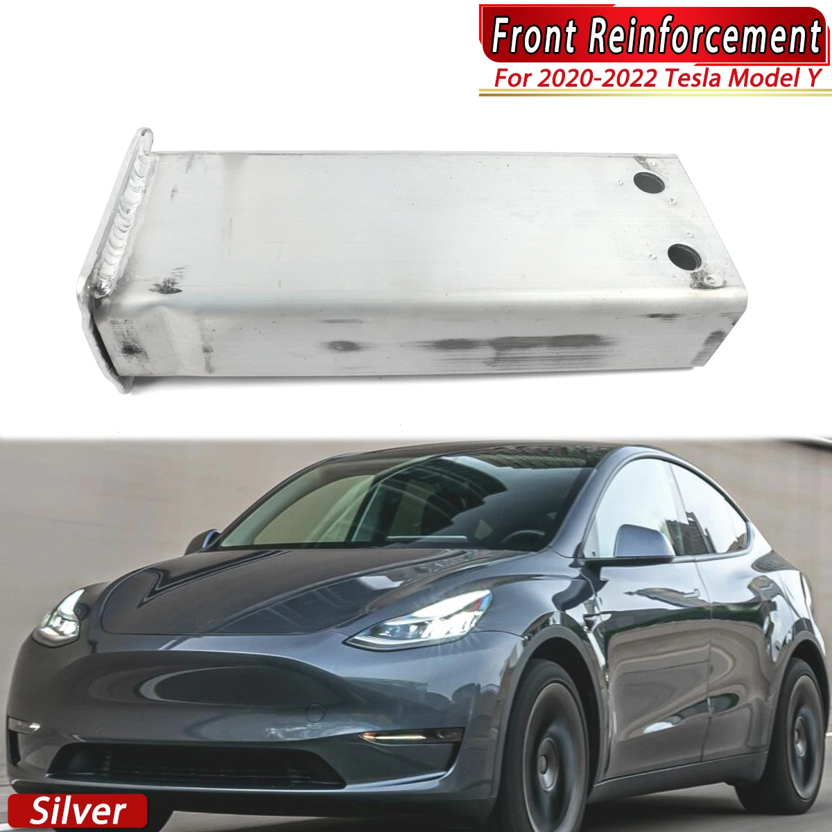 

Front Impact Crash Can Compatible with 2020 2021 2022 Tesla Model Y / Model 3 1109193-00-C Reinforcement Front Bumper Frame 1PC