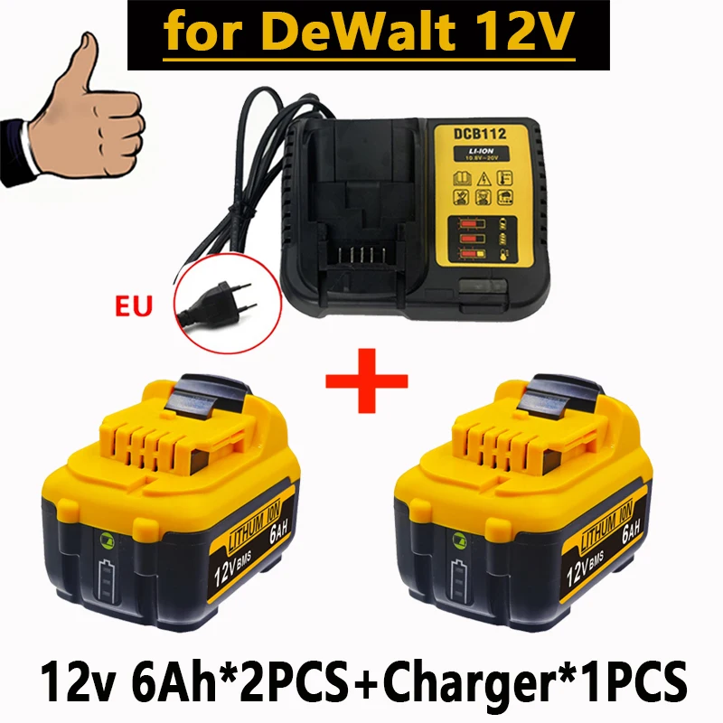 1-3Pack 12V Vervanging voor Dewalt DCB120 Lithium-ion Batterijen 12V 3.0Ah Batterij DCB125 DCB123 DCD710 Elektrisch gereedschap Batterij