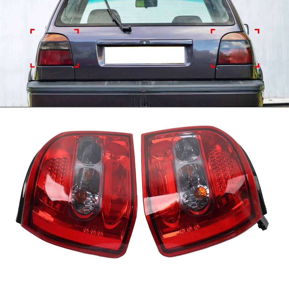 

For VW Golf MK3 1992-1997 Left Hand Drive Left Side Tail Light & Right Side Tail Light Rear Brake Lamp W/Bulbs 1EM945111A
