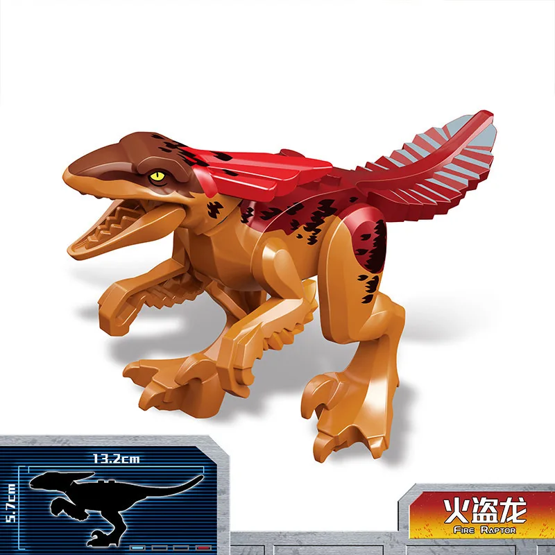 DIY MOC Building Block Snake necked sickle  fire thief dragon tyrannosaurus pterosaur ankylosaurus Toys for Children Gifts