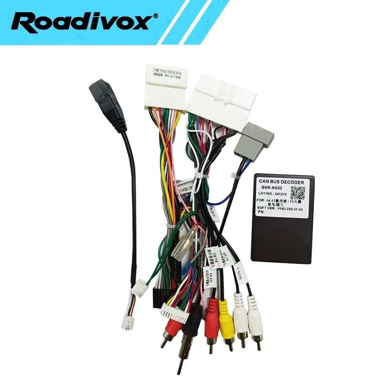 

Car Radio Wire Harness Power Adapter Canbus For Nissan Qashqai X-Trail Teana 16pin Android Stereo Video GPS Cable Connector