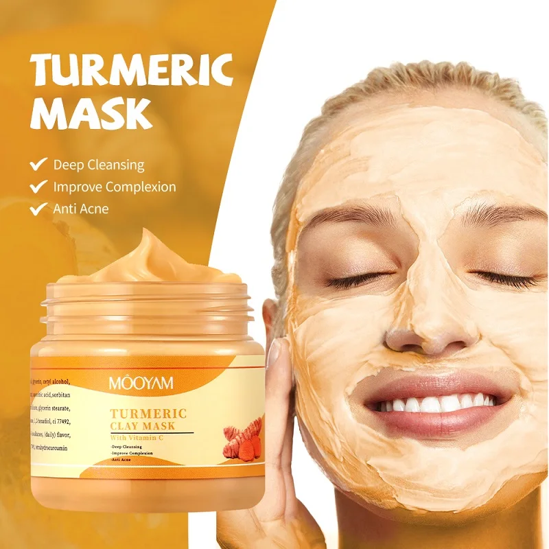 

Natural Dead Sea Mud Deep Mask Cleansing Moisturizing Volcanic Turmeric Blueberry Clay Mud Mask Korean Skincrae Product