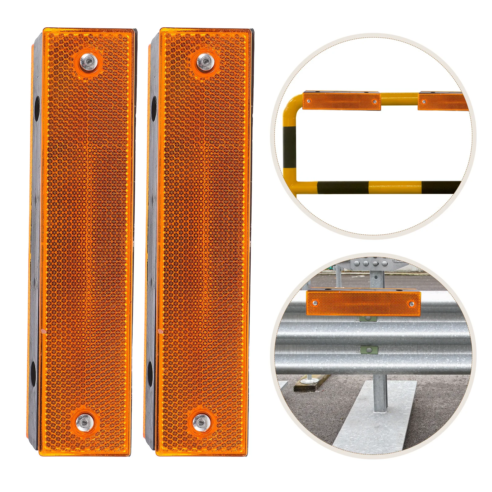 

6pcs Tunnel Wall Reflective Markers High Visibility Rectangle Road Safety Signs For Outdoor Pavement Sidewalk Traffic Control