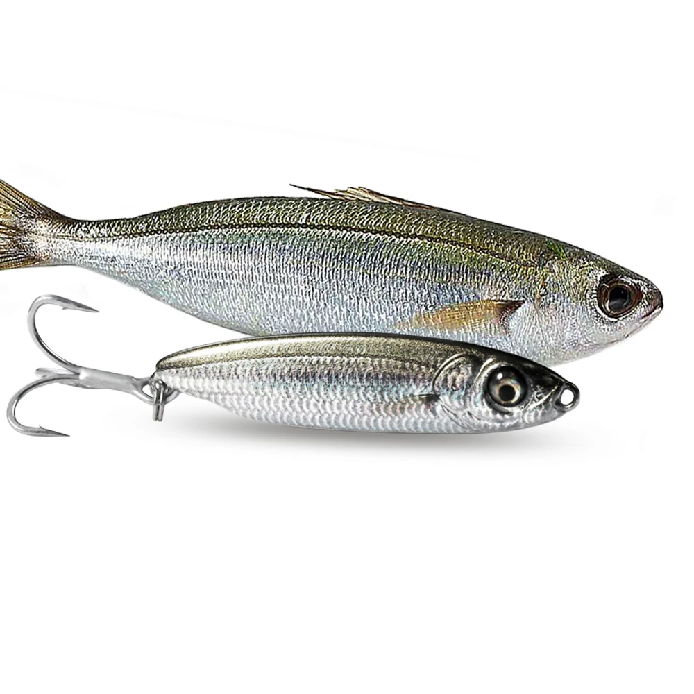 GOBAIT Metal Jig Lure 10g 18g Spoon 3D Eye Swimbait Treble Hooks Pesca  Sinking Pencil Spinnerbait Fishing Tackle Artificial Bait - AliExpress 18