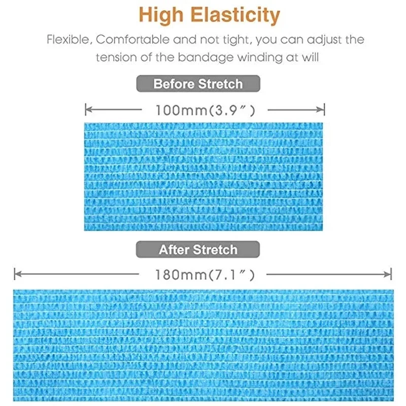 防水自己粘着性弾性包帯,医療用保護テープ,健康療法包帯,2.5, 5, 7, 10cm, 6〜24ロール