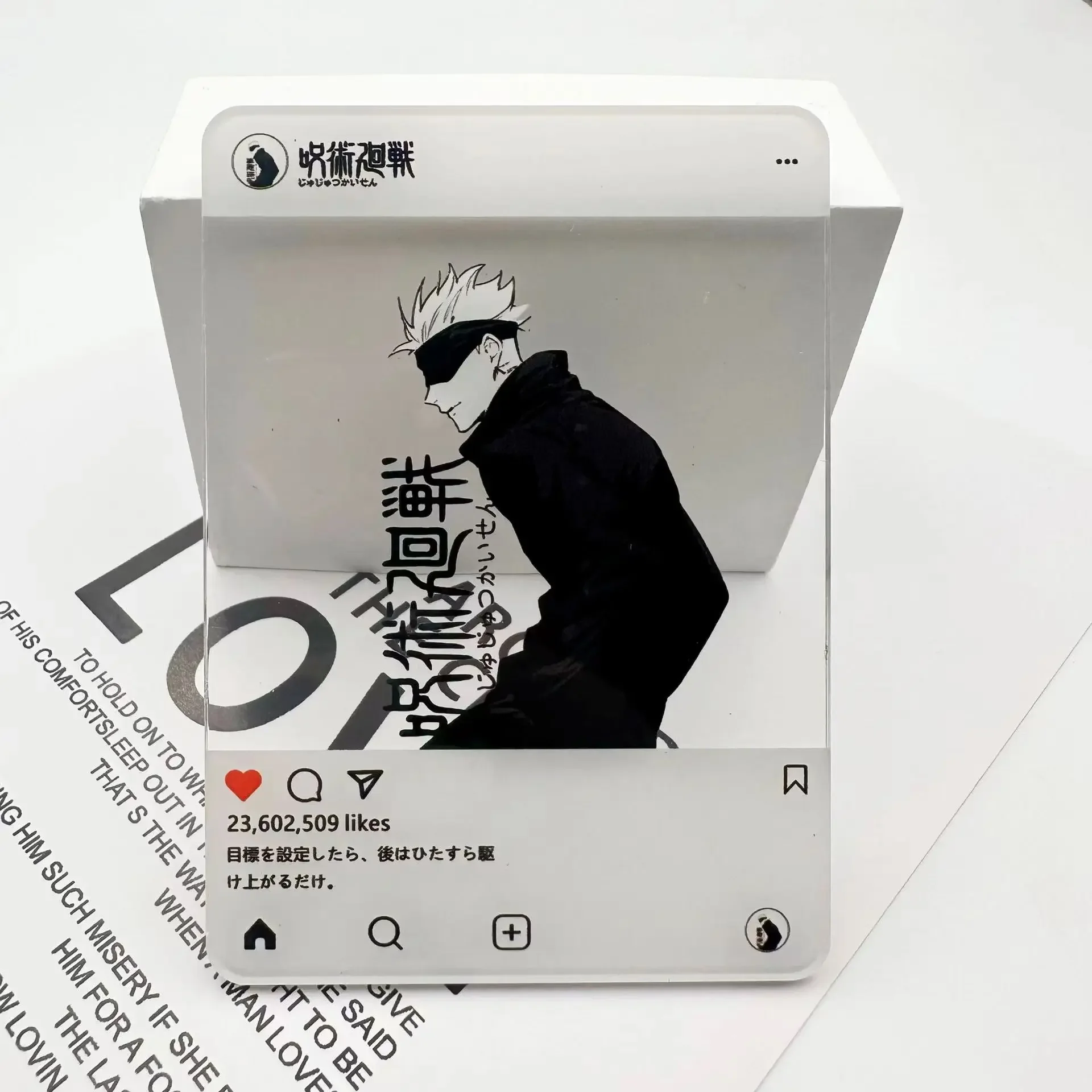 2024 Anime Figure Kawaii Photo Acrylic Transparent Card high quality Model Toys Ornaments Card Photograph Prop Gift