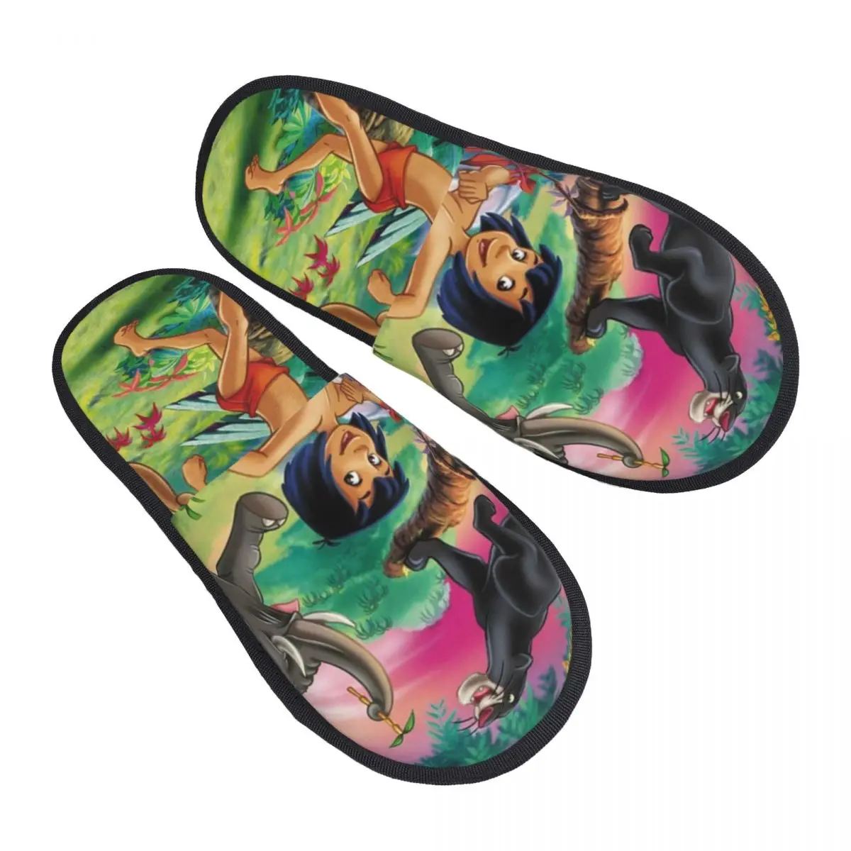 

Домашние тапочки с героями мультфильмов «Книга джунглей», женские удобные тапочки без шнуровки из пены с эффектом памяти, обувь для спальни