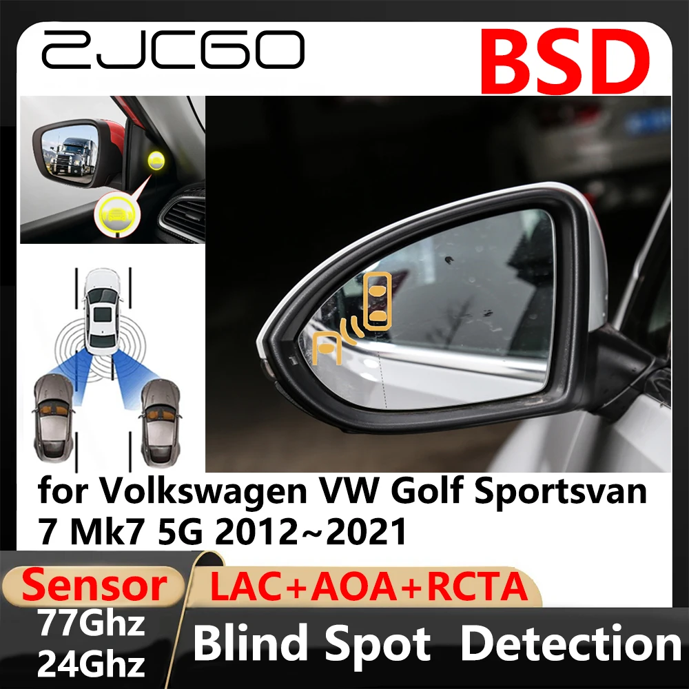 BSD Blind Spot Detection Lane Change Assisted Parking Driving Warnin for Volkswagen VW Golf Sportsvan 7 Mk7 5G 2012~2021