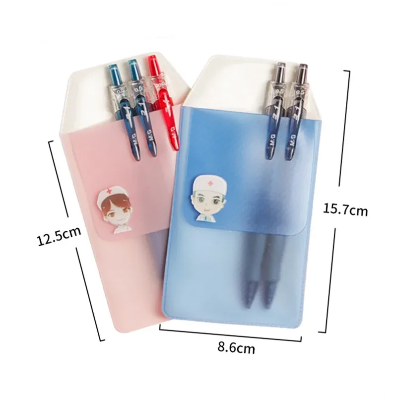 Imagem -04 - Bolso Pen Case para Médicos Enfermeiros Roupas de Enfermeiros Gel Pen Pouch Pvc Tinta à Prova de Vazamento Bolsa para Trabalhadores Médicos Manga Protetora 1pc