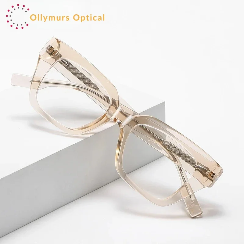 BREZ простой дизайн, прозрачные прямоугольные мужские очки с защитой от синего света, настраиваемые очки для близорукости, очки для чтения по рецепту, женские LS00