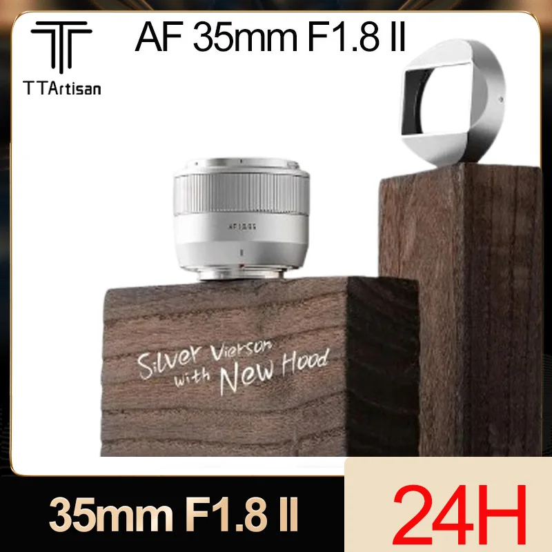 

Объектив TTArtisan AF 35 мм F1.8 II APS-C для камеры Fujifilm XT5 XM5 XT50 Sony ZV-E10 A7C2 A6700 Nikon Z серебристый