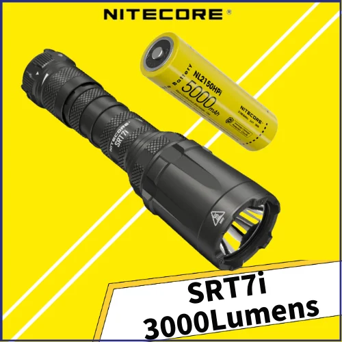 

NITECORE SRT7i Tactical flashlight Zoomable USB Rechargeable 3000Lumens Include NL2150HPI 5000mAh Battery