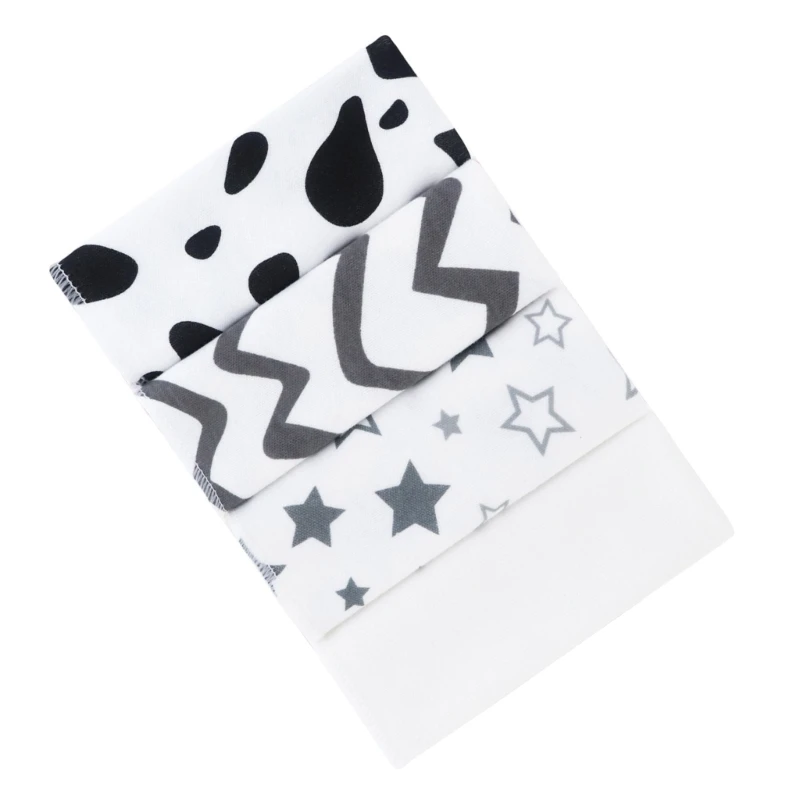 4pcs القطن رضع منشفة مربعة ناع