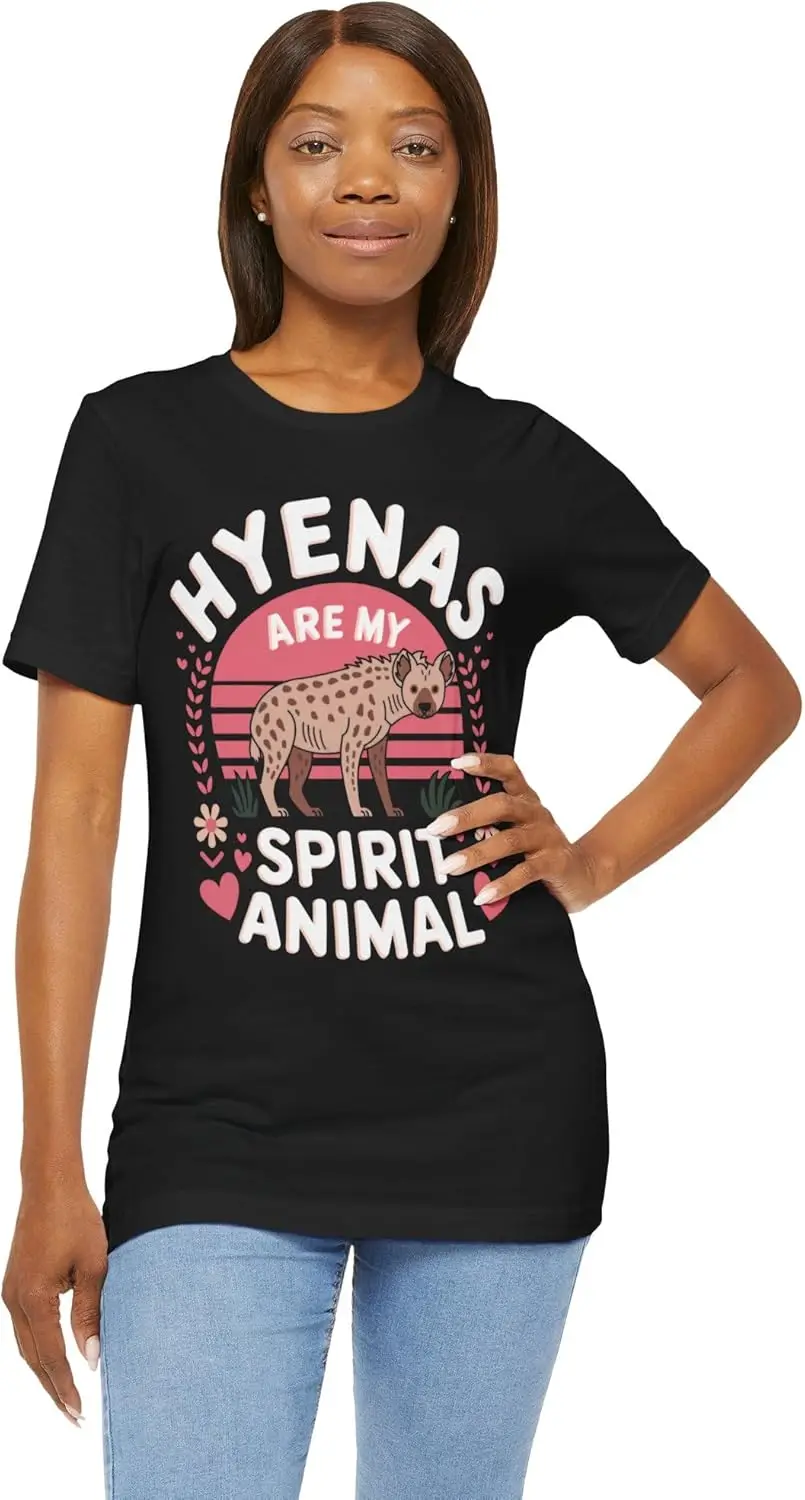 Hyenas adalah My Spirit kaos hewan, kaus pecinta satwa liar lucu, kemeja semangat hewan berani, grafis Hyena unik