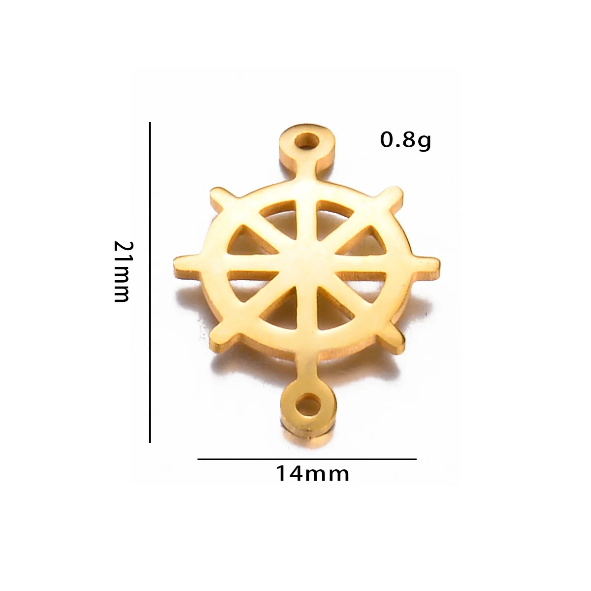 2 Stück/Set Edelstahl Hamsa-Hand-, Anker- und Ruder-Verbindungsstück Charm für DIY Schmuckherstellung, Armband, Handgemachte Geschenke – Detail 1