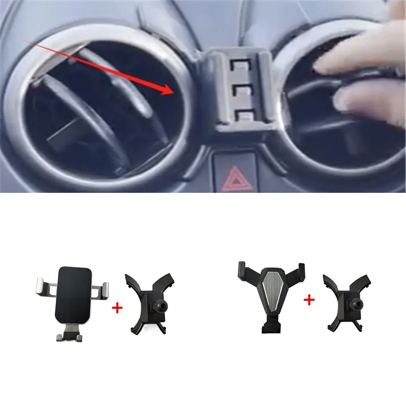  1Set Plastic Material For 2008-2015 Nissan Qashqai J10 Gravity Linkage Special Car Phone Holder Bracket Stand Mobile