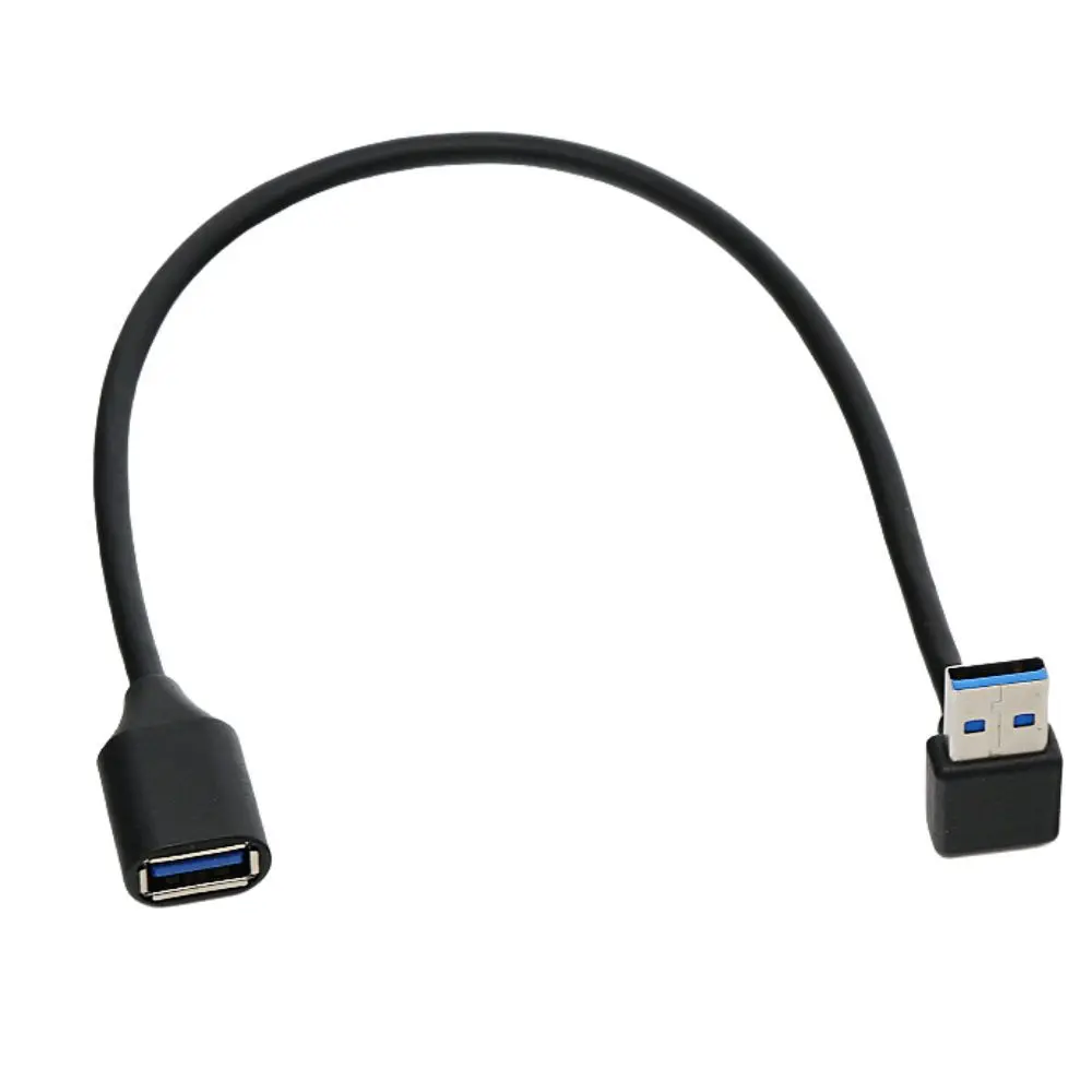 USB 3.0 A Male to Female Extension Adaptor Cable Flexible Compact Right/ Left/ Up/ Down 90 Degree Cord Extension Plug Converter