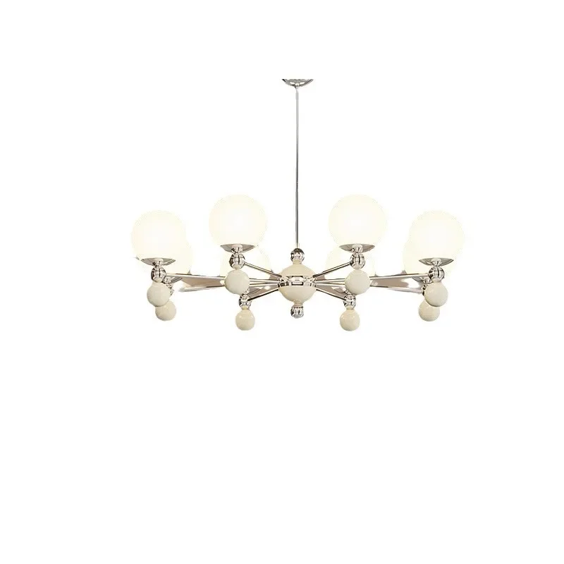 led living room chandelier French cream wind eye protection room light bedroom study dining room wabi sandy wind lamp