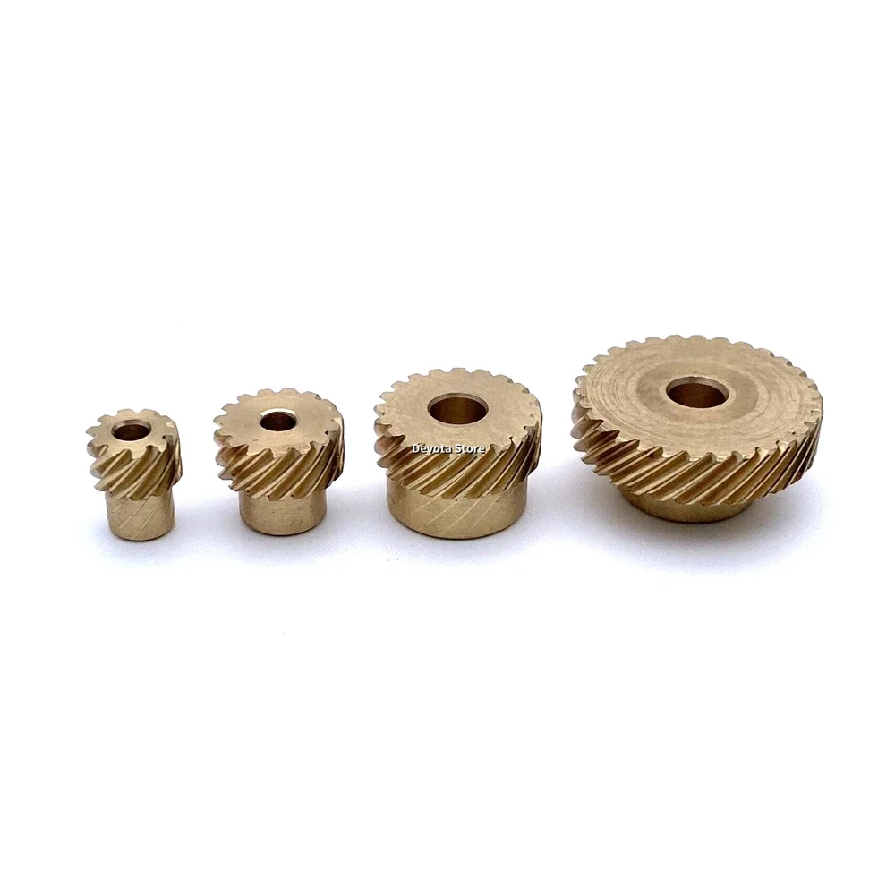 Precision 45 Degree Copper Gear 0.5M 10/11/12/13/14/15/16/17/18/20/22/25/26/28/30 Teeth Interlaced Helical Gears Worm