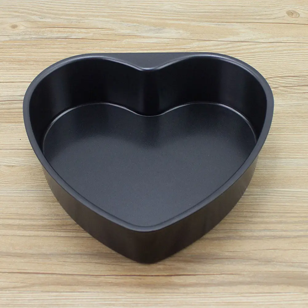 Heart Cake Pan Anodized Aluminum Nonstick Detachable Bottom Baking Mold Small Heart Shaped Oven Tray for Parties Festive