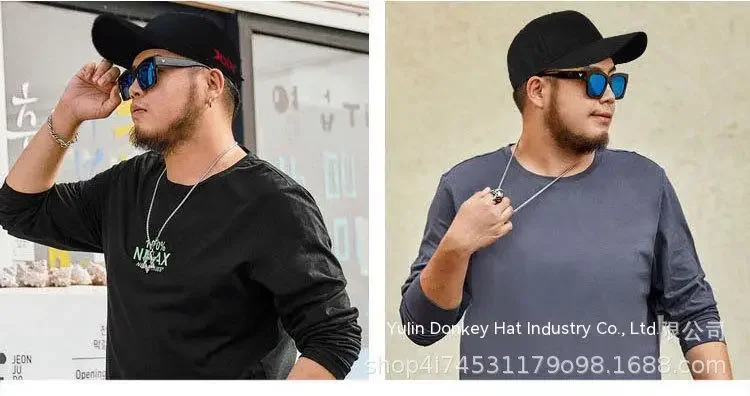 Oohmy Baseballkappe mit großem Kopf, für Männer, Frauen, Jugendliche, Jungen und Mädchen, große Baumwolle, Sporthüte, Übergröße, Snapback-Mütze, 56–58 cm, 60–68 cm – Detail 2