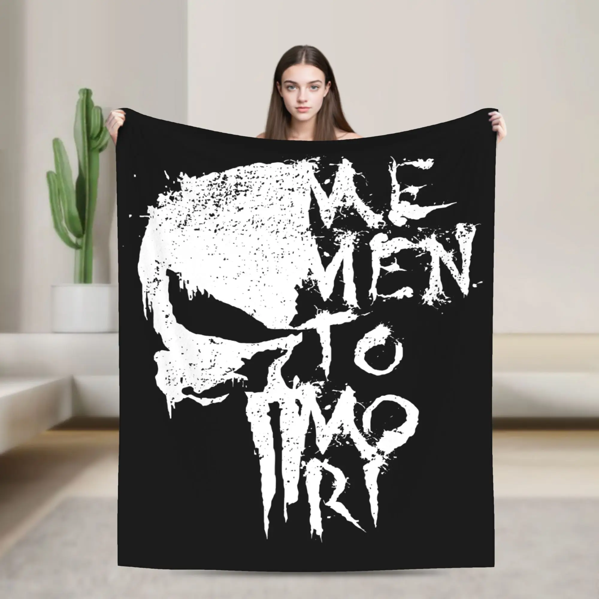 

Memento Mori Flannel Blanket Punisher Customized Throw Blanket for Sofa Bedding Lounge 125*100cm Plush Thin Quilt