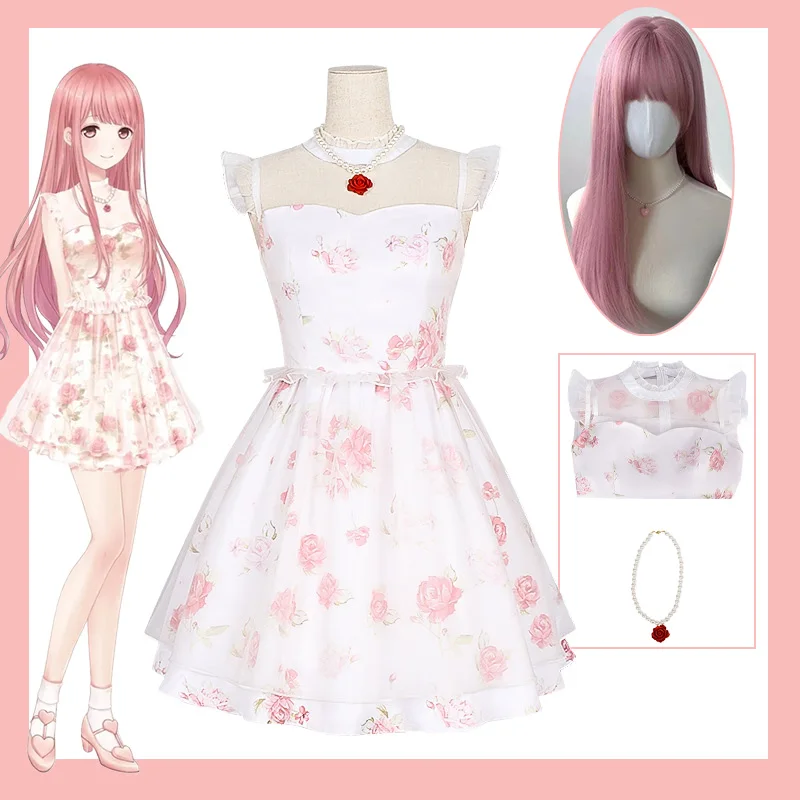 @ # $% Miracle Nikki COS Dress — классический игровой наряд с цветочным принтом, парик @ # $%^&* для лета/конвенции/магазина на Хэллоуин 1104224016   Магазин