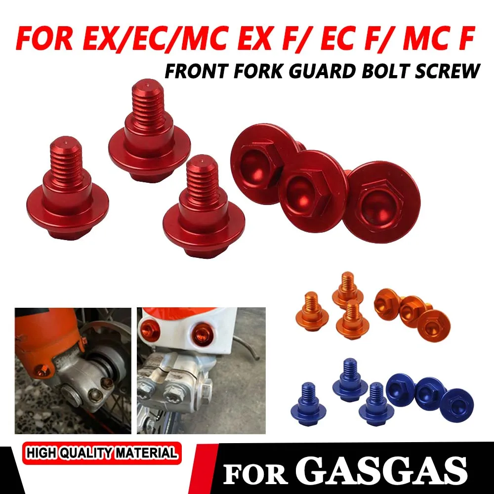 

For Gas Gas GasGas EC 300 EC 250 EX MC 125 250 300 MCF 250 300 350 400 450 EXF ECF 2023 2024 M6*12 Front Fork Guard Bolt Screw
