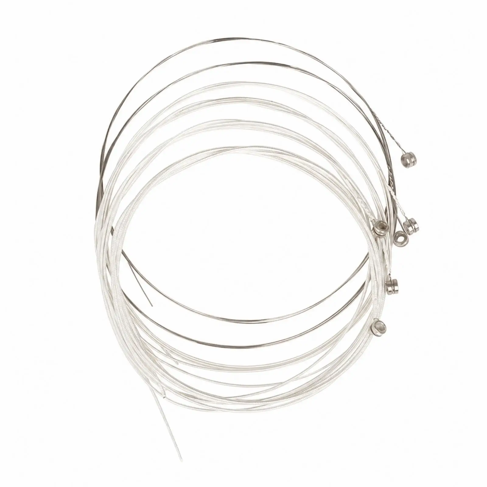 Silver Wound Acoustic Guitar Strings 6 Pack Steel Core Anti Rust Coating for Standard Guitar Bridge Pin Quick Installation