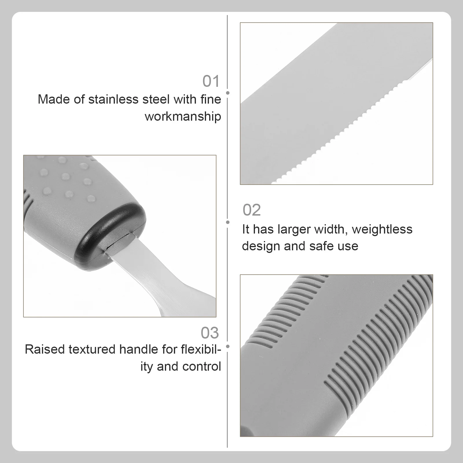 

1 Set Built Up Utensils For Adults With Hand Tremors Portable Elderly Tableware Convenient Eating Accessory Household Health