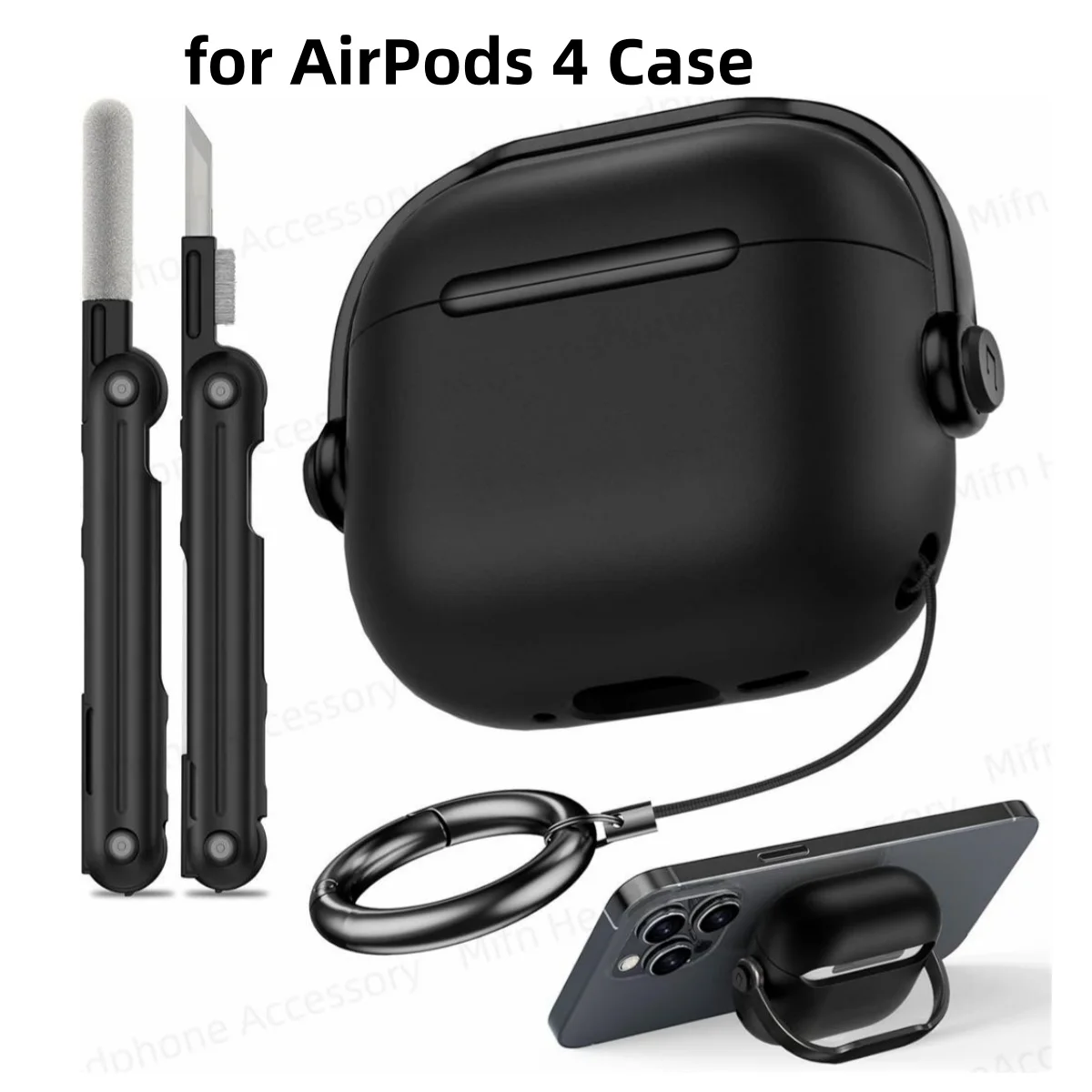 2024 Music Boy Earphone Case For 2024 New AirPods 4th Gen Cover 3D Enjoy music headphone Box for man for apple airpods 4 case