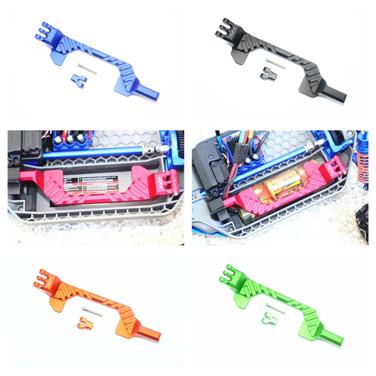 

GPM TRAXXAS 1/10 Rustler 4X4 VXL-67076-4 для удержания алюминиевой батареи